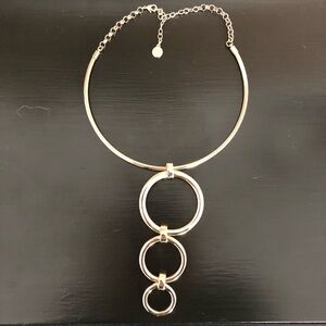 QVC Gold Triple Circle Necklace